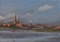 Petri Dom, Schleswig, Öl auf Leinwand, 2013, 25 × 35 cm