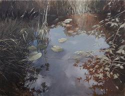 Teich, Öl auf Leinwand, 2014, 100 × 130 cm