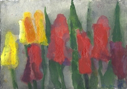 Tulpen, Gouache, 2011, 21 × 30 cm
