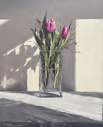 Tulpen, Öl auf Leinwand, 2020, 50 × 40 cm
