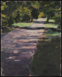 Weg mit Schatten, Öl auf Leinwand, 2017, 50 × 40 cm