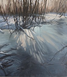 Wintermorgen, Öl auf Leinwand, 2015, 90 × 80 cm