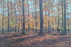 Herbstwald, Öl auf Leinwand, 40 × 60 cm