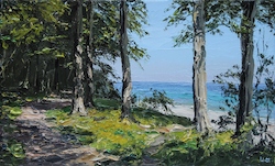 Steilküste an der Ostsee, Öl auf Leinwand, 24 × 40 cm