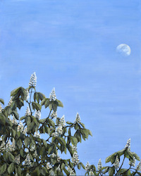 Früher Maimond, Acryl auf Leinwand, 100 × 80 cm