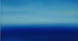 Am Meer 13, Öl, Fotografie, Alu-Dibond, 2015, 10 × 18 cm