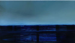 Am Meer 17, Öl, Fotografie, Alu-Dibond, 2015, 10 × 18 cm