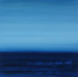 Am Meer Lampedusa 02, Öl, Fotografie, Alu-Dibond, 2015, 20 × 20 cm
