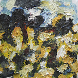 Am Sommerwald, Öl auf Leinwand, 2010, 20 × 20 cm