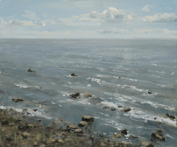 Blick von Staberhuk, Öl auf Hartfaser, 2012, 25 × 30 cm