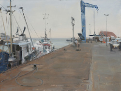 Hafen II, Öl auf Hartfaser, 2012, 30 × 40 cm