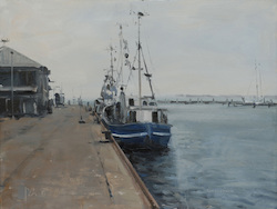 Hafen I, Öl auf Hartfaser, 2012, 30 × 40 cm