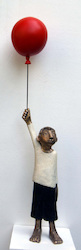Der rote Ballon, Bronze, 2011, H: 76 cm
