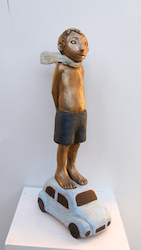 Fernweh II. (Auto), Bronze, 2013, H: 33 cm