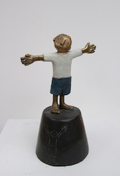 Ganz im Glück, Bronze, 2009, H: 20 cm