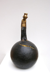 Goldener Riss, Bronze, 2010, H: 25 cm