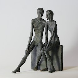 Laut Hegel gibt es Einheit nur um den Preis der Entzweiung I, Bronze, 2015, 14 × 14 cm