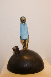 Im Regen, Bronze, 2010, H: 22 cm