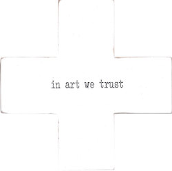 in art wie trust, Acryl/Collagen auf MDF, 2014, 18 × 18 cm