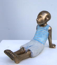 Kleiner Sitzender, Bronze, 2015, H: 11 cm