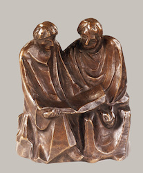 Die lesenden Mönche II (Die Buchleser), Bronze, 1932, 58 × 44,3 × 34,5 cm