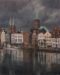 Lübeck - nach dem Gewitter, Öl auf Leinwand, 2008, 100 × 80 cm