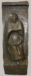 Mutter und Kind, Bronze, 1919, 54,3 × 21 cm