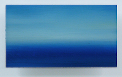 Am Meer S13, Öl, Fotografie, Aluminium, 2015, 10 × 18 cm
