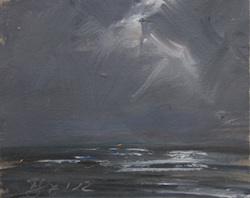Nordseestudie II, Öl auf Leinwand, 2012, 12 × 15 cm