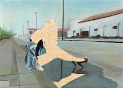 o.T. VII./13, Öl auf Schichtholz, 2013, 30 × 42 cm