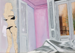 o.T. XVI./13, Öl auf Schichtholz, 2013, 30 × 42 cm