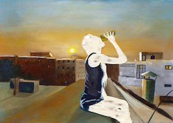 o.T. IX./14, Öl auf Schichtholz, 2014, 30 × 42 cm