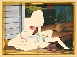 o.T. II./15, Öl auf Schichtholz, 2015, 30 × 42 cm