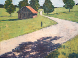 Schatten über dem Weg, Öl auf Leinwand, 2007, 60 × 80 cm