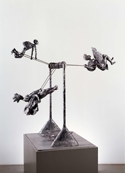 3 Leute auf der Schaukel, Bronze, 2006, H: 130 cm