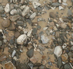 Steine II, Öl auf Leinwand, 2012, 90 × 95 cm