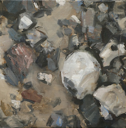 Steine III, Öl auf Leinwand, 2012, 30 × 30 cm