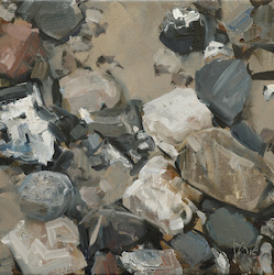 Steine V, Öl auf Leinwand, 2012, 30 × 30 cm