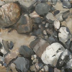 Steine VI, Öl auf Leinwand, 2012, 30 × 30 cm
