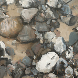 Steine VII, Öl auf Leinwand, 2012, 30 × 30 cm