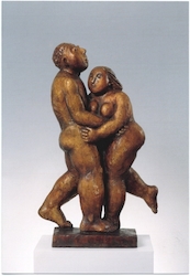Tanzendes Paar, Bronze, 1999, H: 96 cm