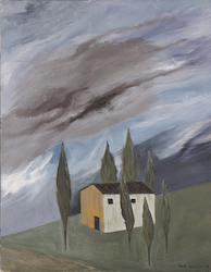 Toscana, Öl auf Leinwand, 1989, 90 × 70 cm