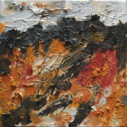 Vor dem dunklen Wald, Öl auf Leinwand, 2010, 20 × 20 cm