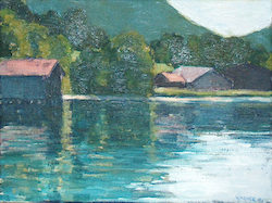 Walchensee, Öl auf Leinwand, 2007, 30 × 40 cm