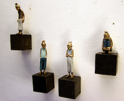 Wandserie Könige, Bronze, 2010, H: 15 cm