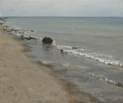 Wasser/Steine I, Öl auf Leinwand, 2012, 100 × 120 cm