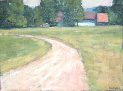 Weg nach Pischetsried, Öl auf Leinwand, 2007, 30 × 40 cm