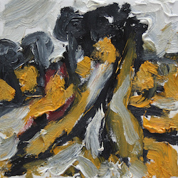 Wege zum großen Busch, Öl auf Leinwand, 2012, 20 × 20 cm