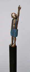 Zaunkönig 1, Bronze, 2011, H: 115 cm